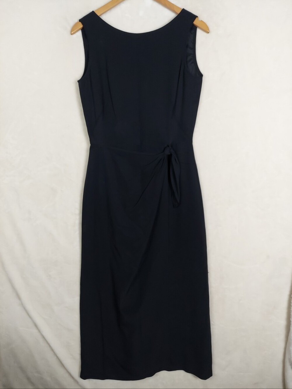 Maxi Sheath Dress Womens 6 100% Silk Black Bateau VTG Y2K Jones New York